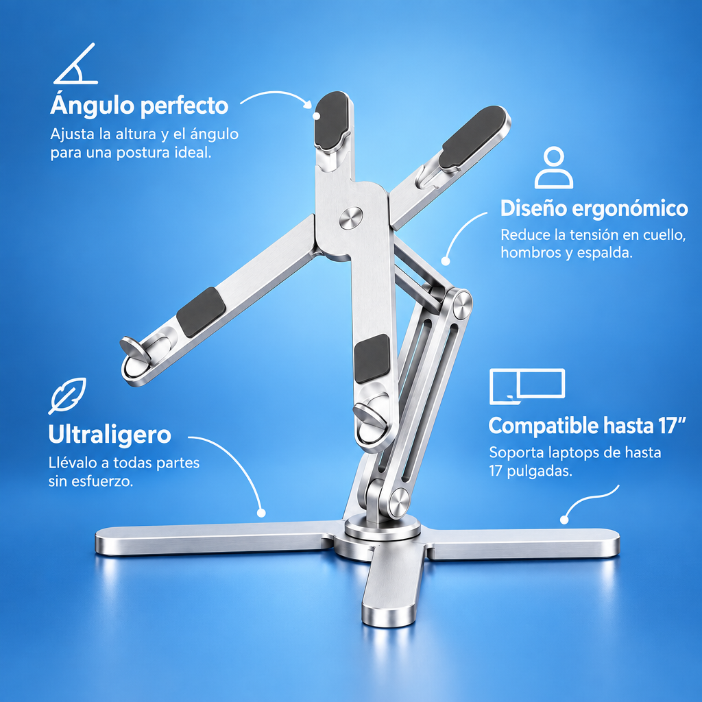 Infografía fondo azul